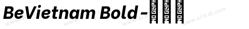 BeVietnam Bold字体转换